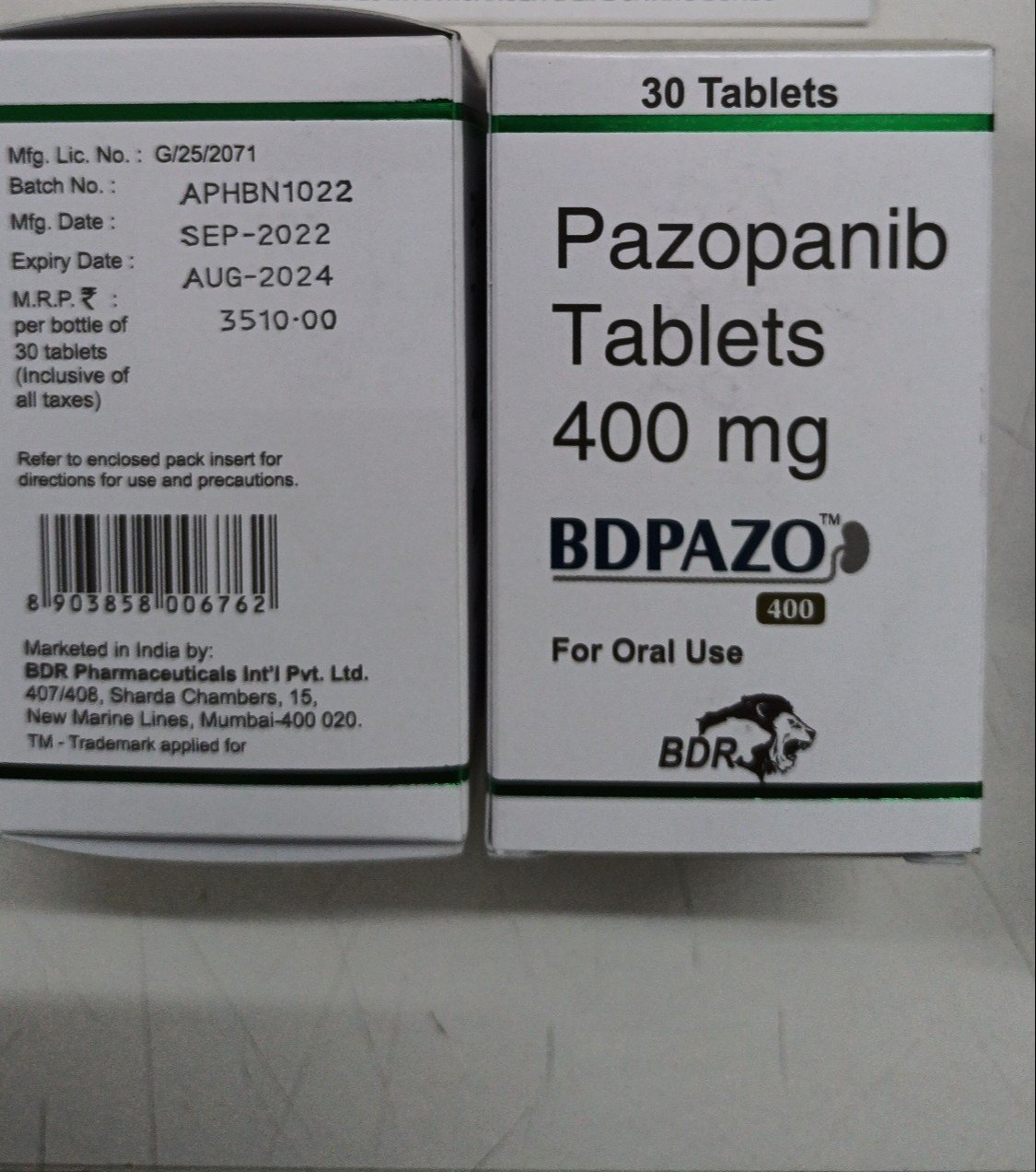 BDPAZO 400 mg